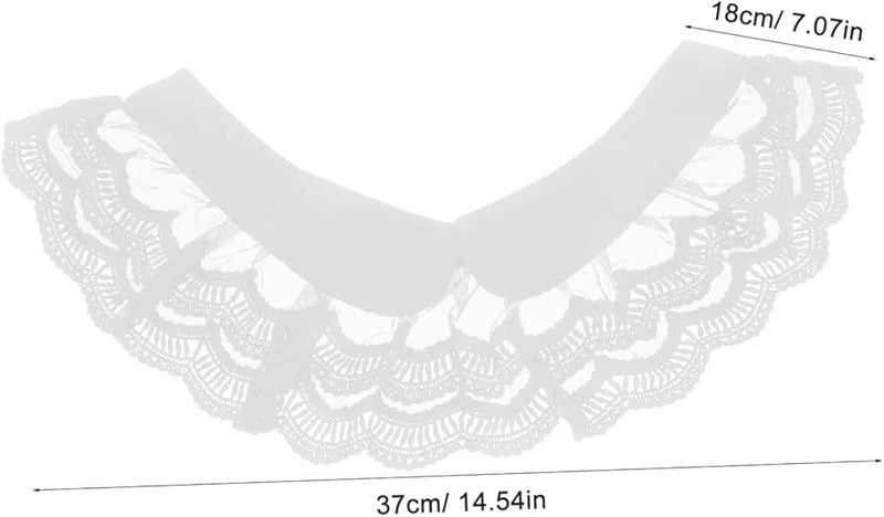 طوق قميص مزيف قابل للفصل باللون الأبيض للنساء - Image 2